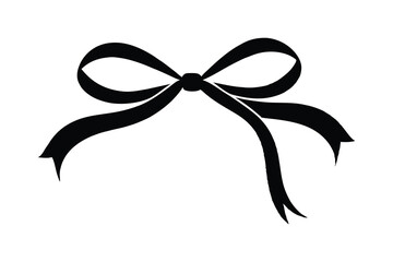 ribbon illustration bow silhouette vector logo holiday icon gift outline satin decoration celebration birthday silk tie elegant accessory fashion shape decorative knot tied for vector graphic See Less