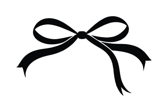 ribbon illustration bow silhouette vector logo holiday icon gift outline satin decoration celebration birthday silk tie elegant accessory fashion shape decorative knot tied for vector graphic See Less