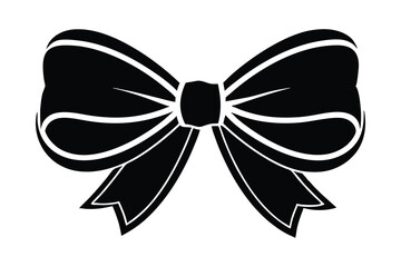 ribbon illustration bow silhouette vector logo holiday icon gift outline satin decoration celebration birthday silk tie elegant accessory fashion shape decorative knot tied for vector graphic See Less