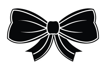 ribbon illustration bow silhouette vector logo holiday icon gift outline satin decoration celebration birthday silk tie elegant accessory fashion shape decorative knot tied for vector graphic See Less