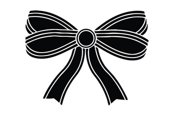 ribbon illustration bow silhouette vector logo holiday icon gift outline satin decoration celebration birthday silk tie elegant accessory fashion shape decorative knot tied for vector graphic See Less