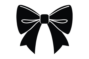 ribbon illustration bow silhouette vector logo holiday icon gift outline satin decoration celebration birthday silk tie elegant accessory fashion shape decorative knot tied for vector graphic See Less