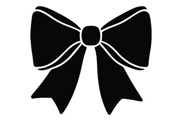 ribbon illustration bow silhouette vector logo holiday icon gift outline satin decoration celebration birthday silk tie elegant accessory fashion shape decorative knot tied for vector graphic See Less