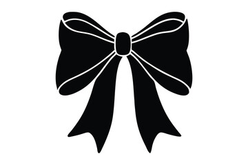 ribbon illustration bow silhouette vector logo holiday icon gift outline satin decoration celebration birthday silk tie elegant accessory fashion shape decorative knot tied for vector graphic See Less