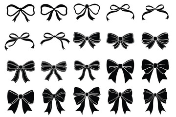 ribbon illustration bow silhouette vector logo holiday icon gift outline satin decoration celebration birthday silk tie elegant accessory fashion shape decorative knot tied for vector graphic See Less