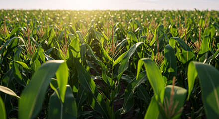 Fototapeta premium corn planting, healthy food