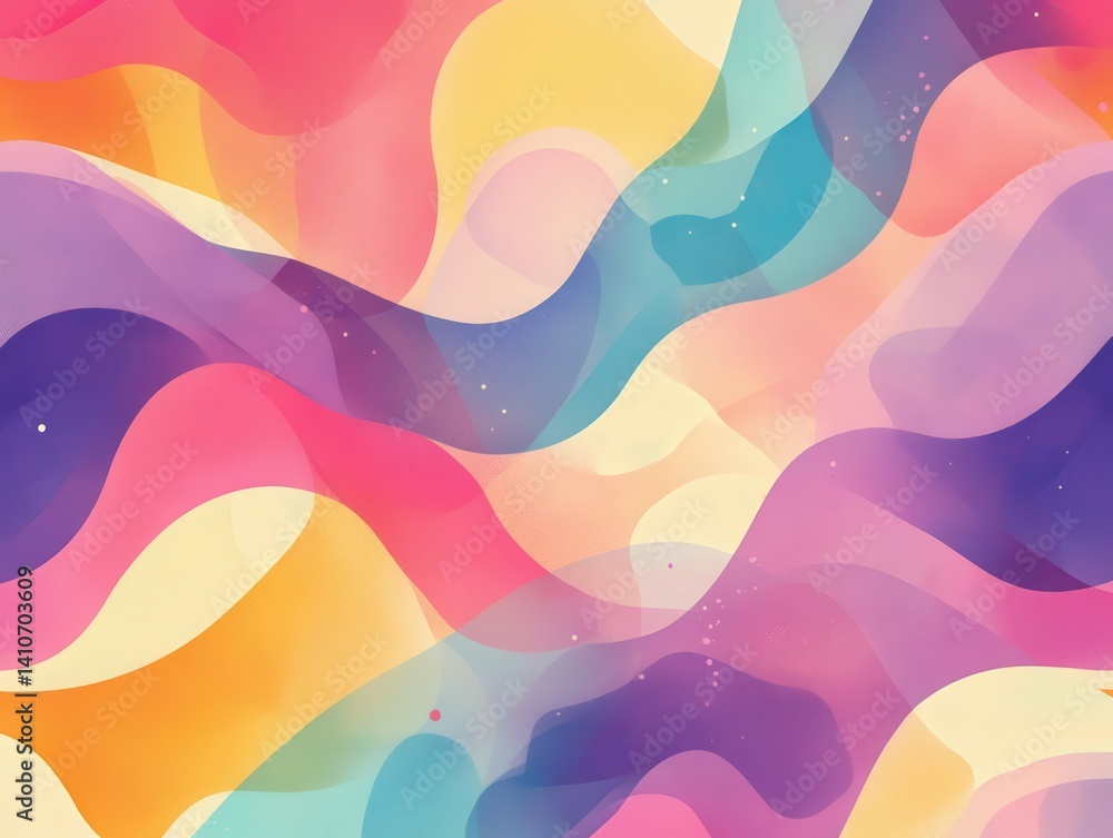 Fototapete chroma haze effect with a popping bubble wave element