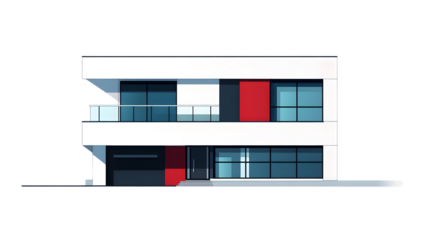 Modern Architectural Design with Bold Colors and Geometric Shapes for Creative Projects