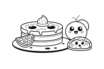 birthday cake vector illustration