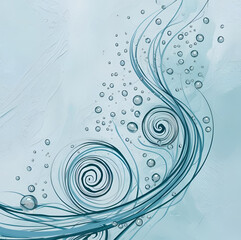 abstract blue background with waves