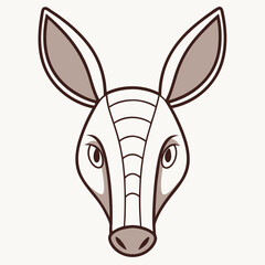 Vector illustration of an aardvark head &ndash; perfect for digital art, prints, and logos.