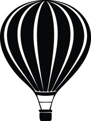 Obraz premium hot air balloon silhouette vector