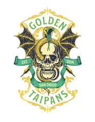 Golden Taipei - Skull & serpent  | Graphic design 
