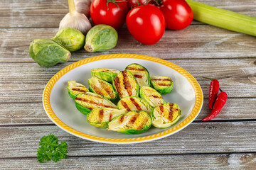 Vegan cuisine - Grilled brussels sprouts