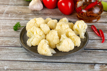 Vegan cuisine Steamed cauliflower cabbage