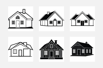 A house design vector art illustration