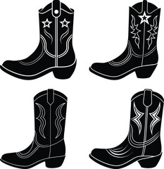 Cowboy Boot Silhouette vector