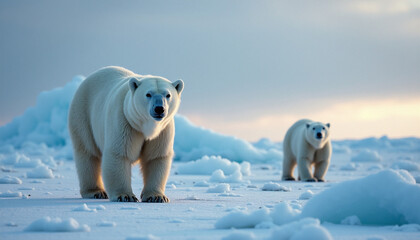 Playful Polar Bears in the Arctic