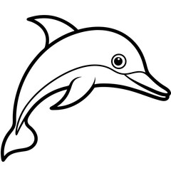 Fototapeta premium Dolphin Head Vector - Animal Illustration Design File for Graphics
