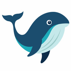 Naklejka premium Whale Head Vector Illustration | Animal Graphic Design File