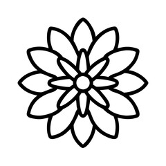 bee balm flower line drawn vector art - illustration bee balm flower isolated transparent background