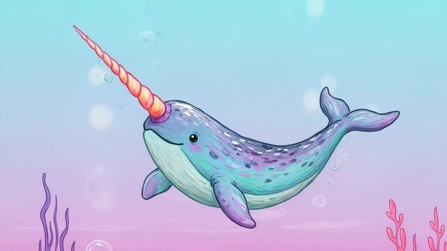 Cute Narwhal Animation