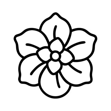 recommend clip art: begonia flower line drawn vector art - illustration begonia flower isolated transparent background