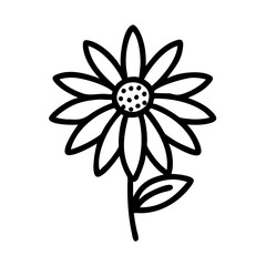 coneflower echinacea flower line drawn vector art - illustration coneflower echinacea flower isolated transparent background