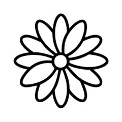coreopsis flower line drawn vector art - illustration coreopsis flower isolated transparent background