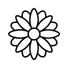 daisy flower line drawn vector art - illustration daisy flower isolated transparent background