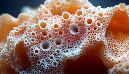 coral skeleton fossil crystal with roe spots texture detail generative ai