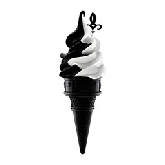 Yin Yang Ice Cream 3D Render