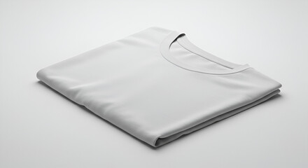 Modern t-shirt mockup folded on a white background