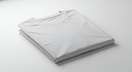 Modern t-shirt mockup folded on a white background