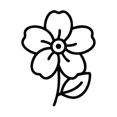 veronica speedwell flower line drawn vector art - illustration veronica speedwell flower isolated transparent background
