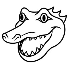 Alligator Head Vector Design – High-Quality Animal Illustration