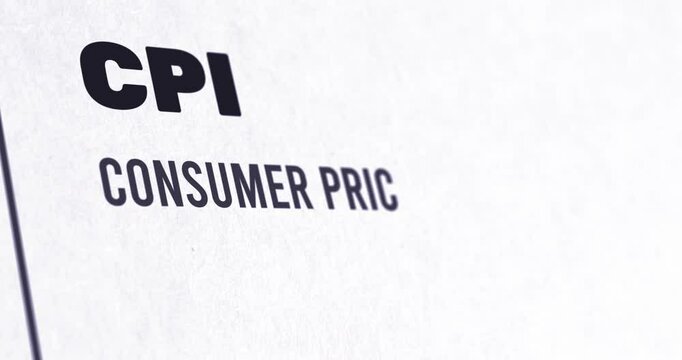 CPI meaning, consumer price index abbreviation, cost of living index, cpi acronym, close-up, footage