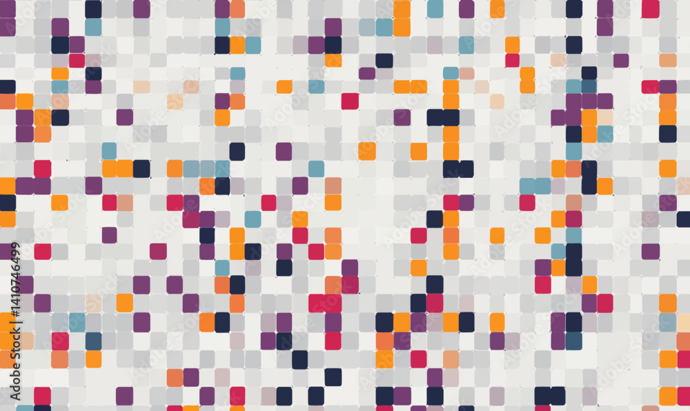 Poster colorful geometric pixel mosaic pattern background for digital design and art projects