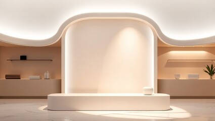 Sleek Product Display Illuminated by Soft Ambient Glow, Modern Design Concept