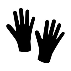 Obraz premium Pair of black human hands in a minimalist style, presented isolated