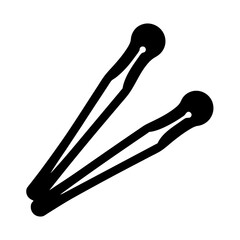 Stylized graphic of two hair pins used for securing hairstyles in place