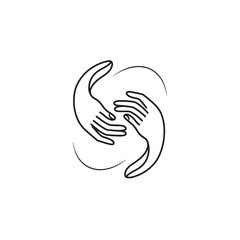 Fototapeta premium Hands Intertwined A Symbol of Unity and Connection