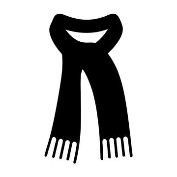 black scarf simple design clip art preview