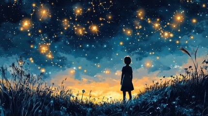 Obraz premium starry night sky with stars