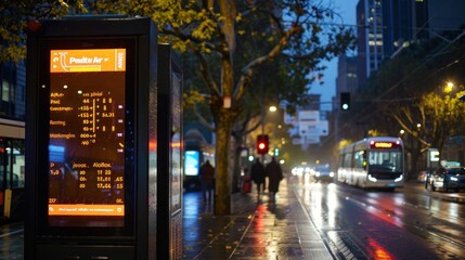 Blurred night city street scene
