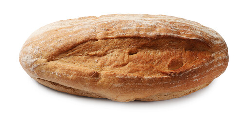 Fresh loaf of bread isolated on white
