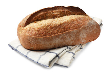 Fresh loaf of bread isolated on white