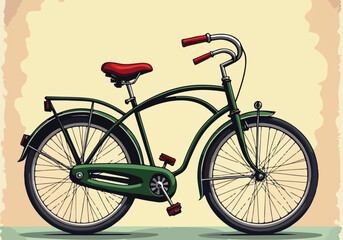 Fototapeta premium Vector Design for World Bicycle Day Celebrating Urban Cycling | Clean Bike Ride in City Streets & Community Cycling Illustration
