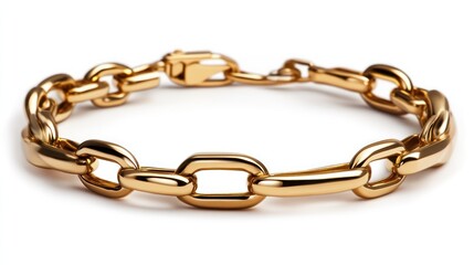 Obraz premium Elegant Gold Chain Bracelet A Symbol of Luxury and Timeless Elegance for Fashion and Jewelry D