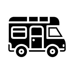 Fototapeta premium Camper Van Icon Representing Mobile Home Travel and Road Trip